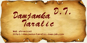 Damjanka Taralić vizit kartica